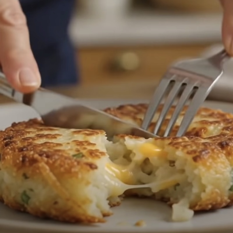 Cheesy Onion Potato Cakes