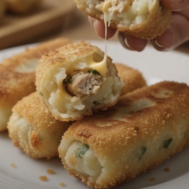 Crispy Chicken Potato Rolls