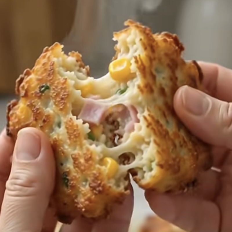 Ham, Corn & Cheese Fritters